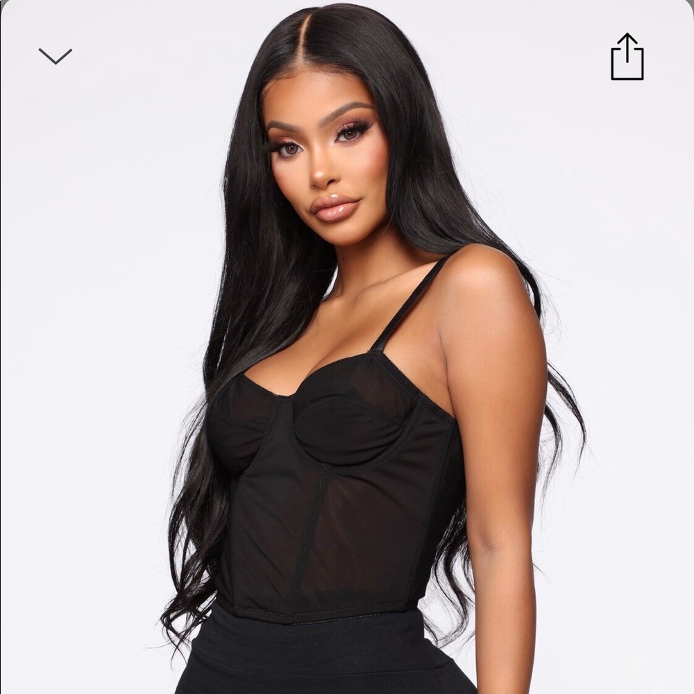 Sexy black bustier top size M